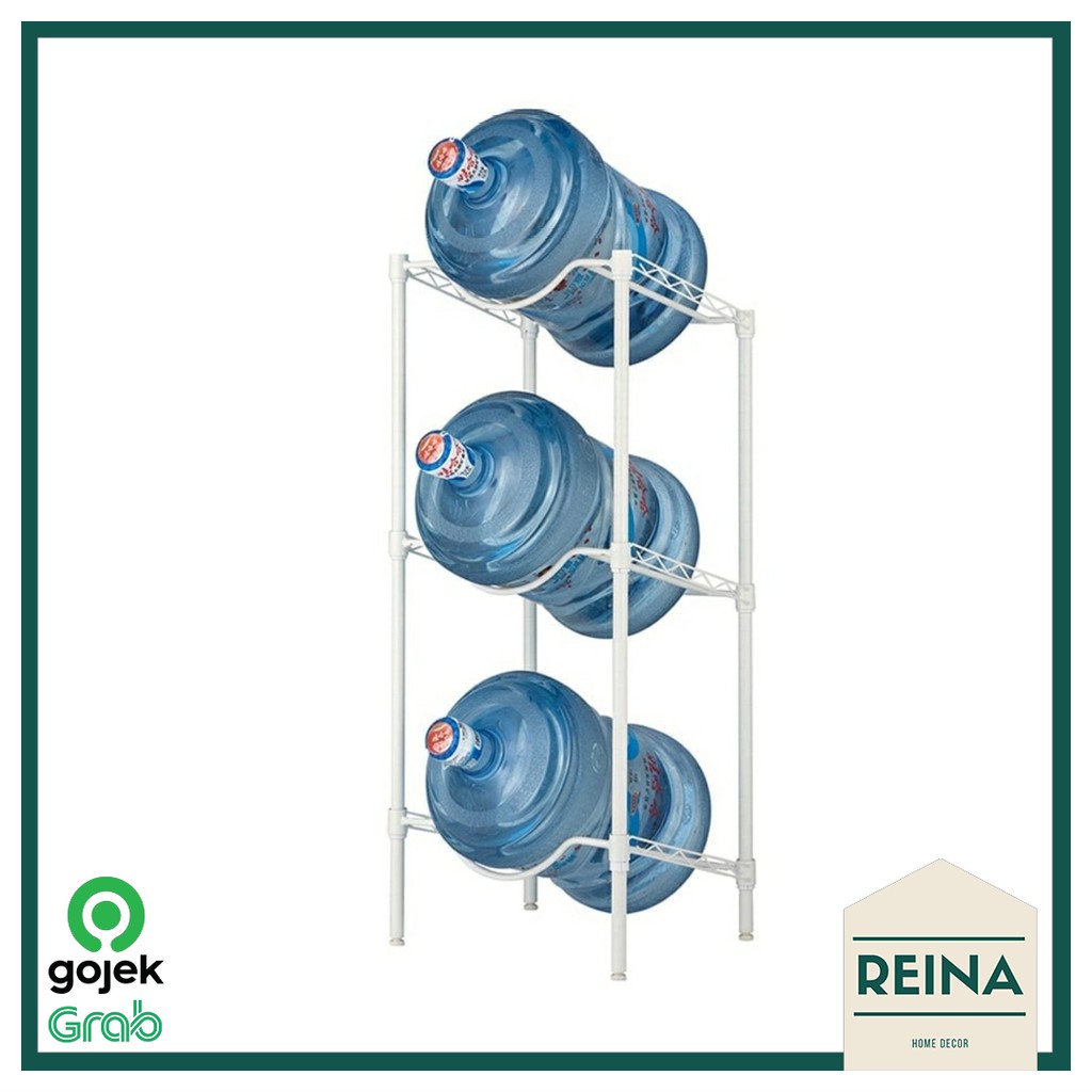 Jual Rak Besi Galon 3 Tingkat Krisbow Rak Penyimpanan Galon Rak Galon 3