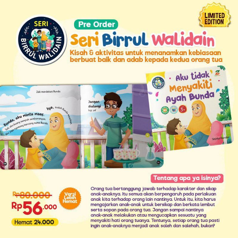 READY - Seri Birrul Walidain versi ekonomis (isi 4 buku) Buku Anak Balita-1
