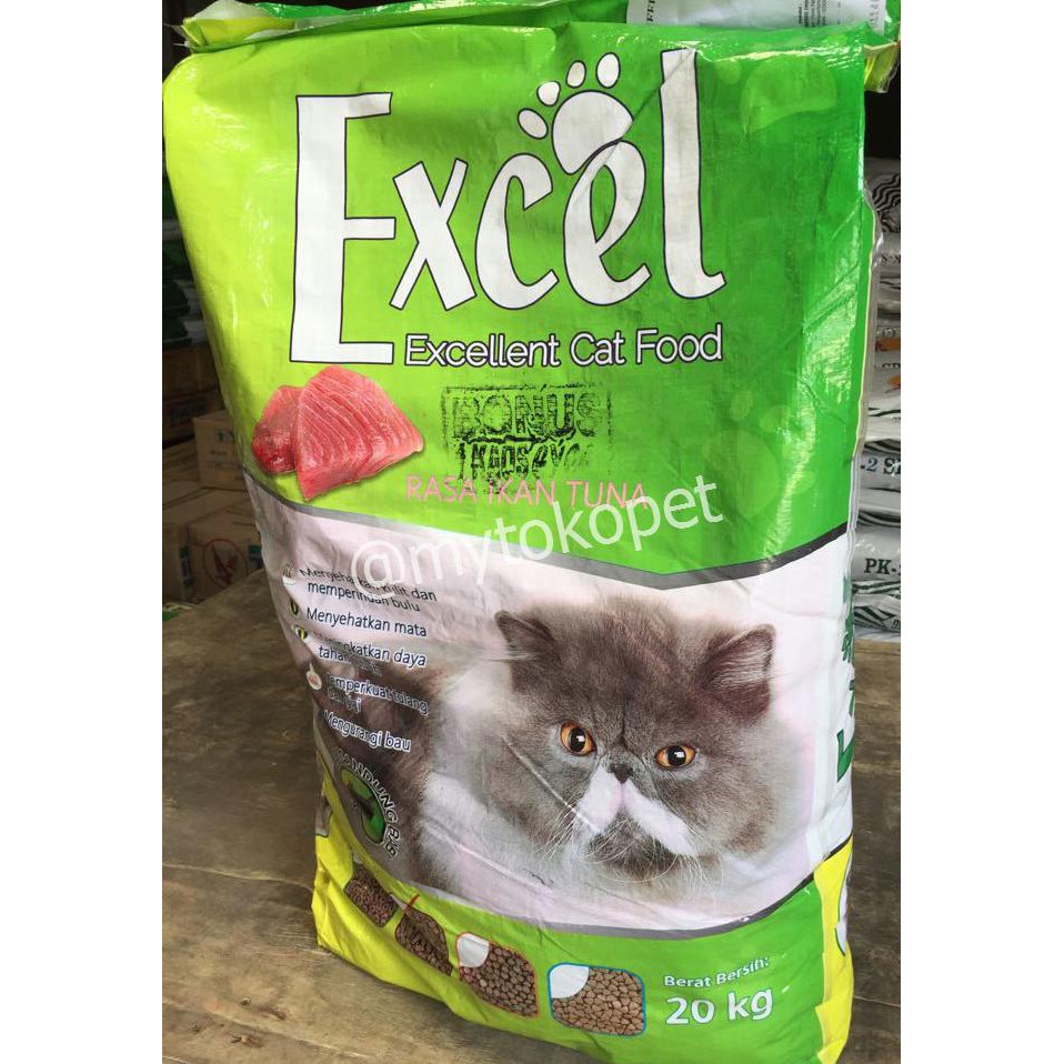 EXCEL Makanan Kucing 500gr Rasa Tuna - Kibble DONAT