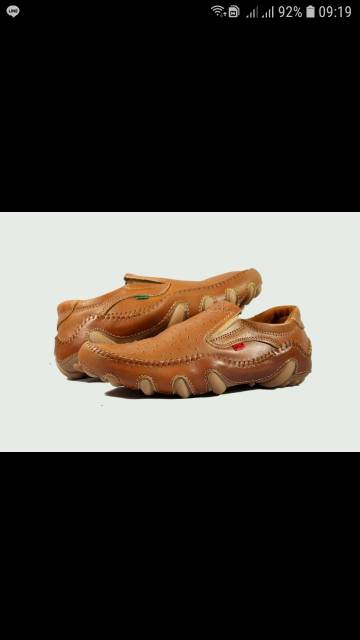 Sepatu Kulit Original Handmade Pria Leather Premium Tanned Casual Formal Elegant Slip On Slop Kasual ORI