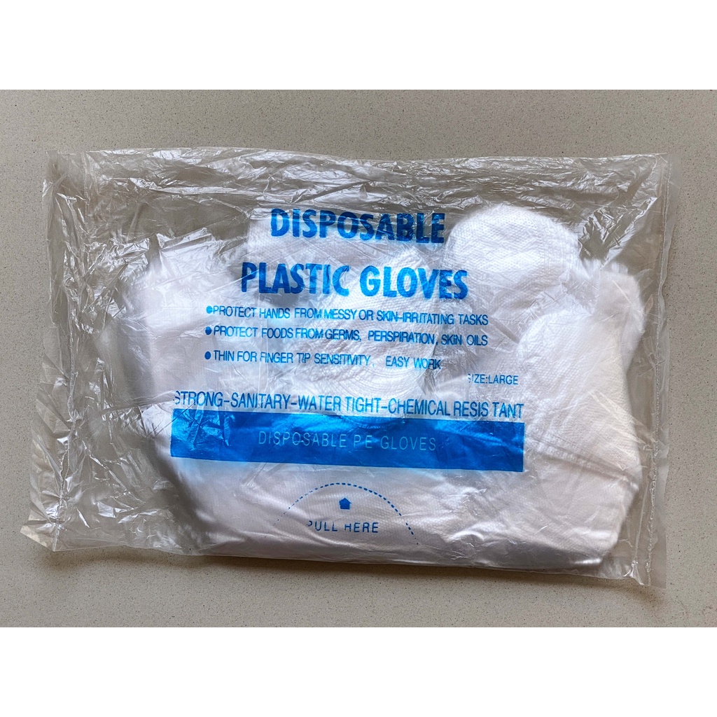 Sarung Tangan Plastik isi 100 ∭ plastic hand glove pelindung tangan ♘ L0 SF Q1