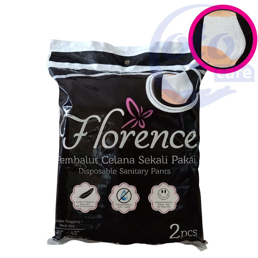 Florence Pembalut Celana Wanita Menstruasi Datang Bulan Haid Woman Disposable - isi 2pcs