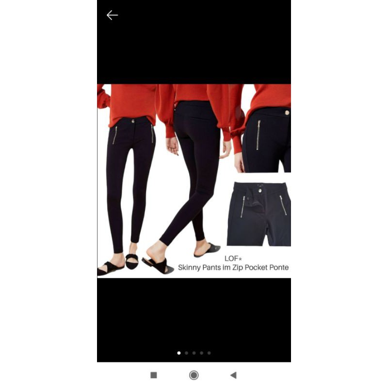 LOF* Skinny Pants in Zip Pocket Ponte