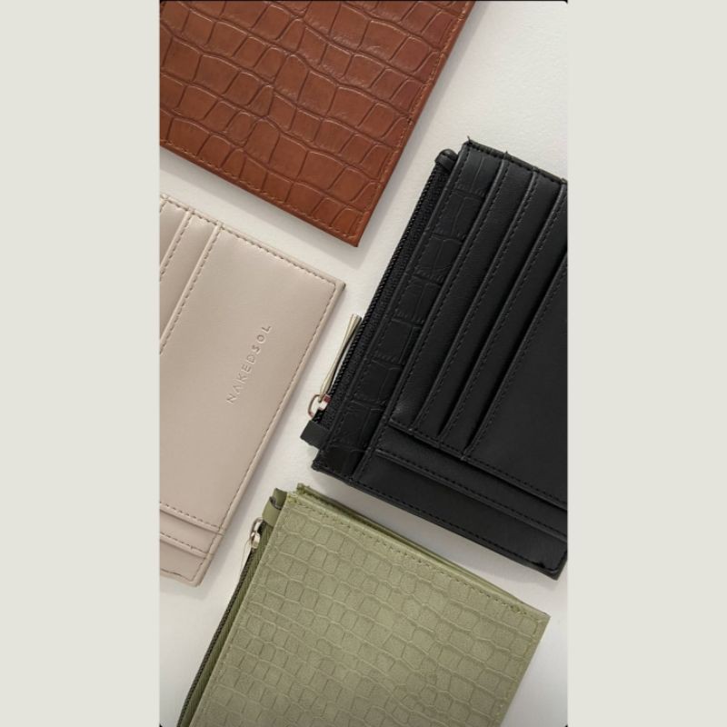 Nakedsol Mini Croco Card Wallet Dompet Kartu