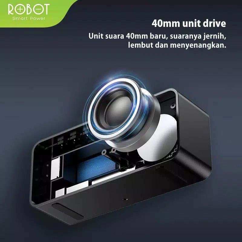 ROBOT Speaker Bluetooth RB150 Stereo LED Display Alarm Clock With FM Radio Garansi Original Resmi-5