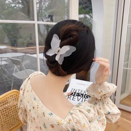 PREMIUM DOUBLE BUTTERFLY KOREAN HAIR CLAW - Jepit Rambut Korea - Jepitan Rambut Kupu Kupu Tumpuk