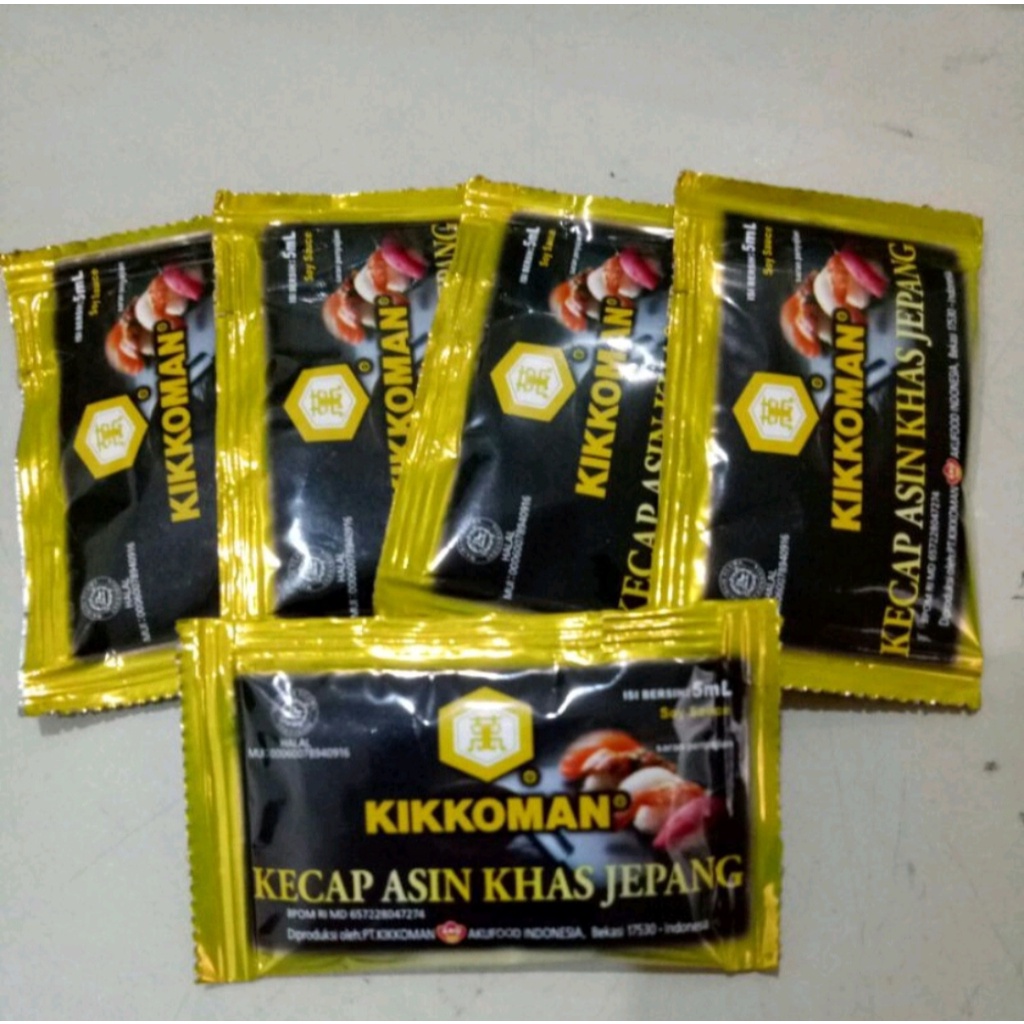 Jual Kikkoman Soy Sauce Sachet | Shoyu | Kecap Asin Jepang Halal ...