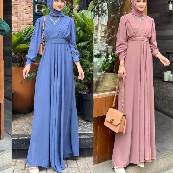 ♖ THERESA DRESS FULL PURING GAMIS MAXY CERUTY BABYDOLL/GAUDY MAXY/FASHION MUSLIM REMAJA/GAMIS CERUTY