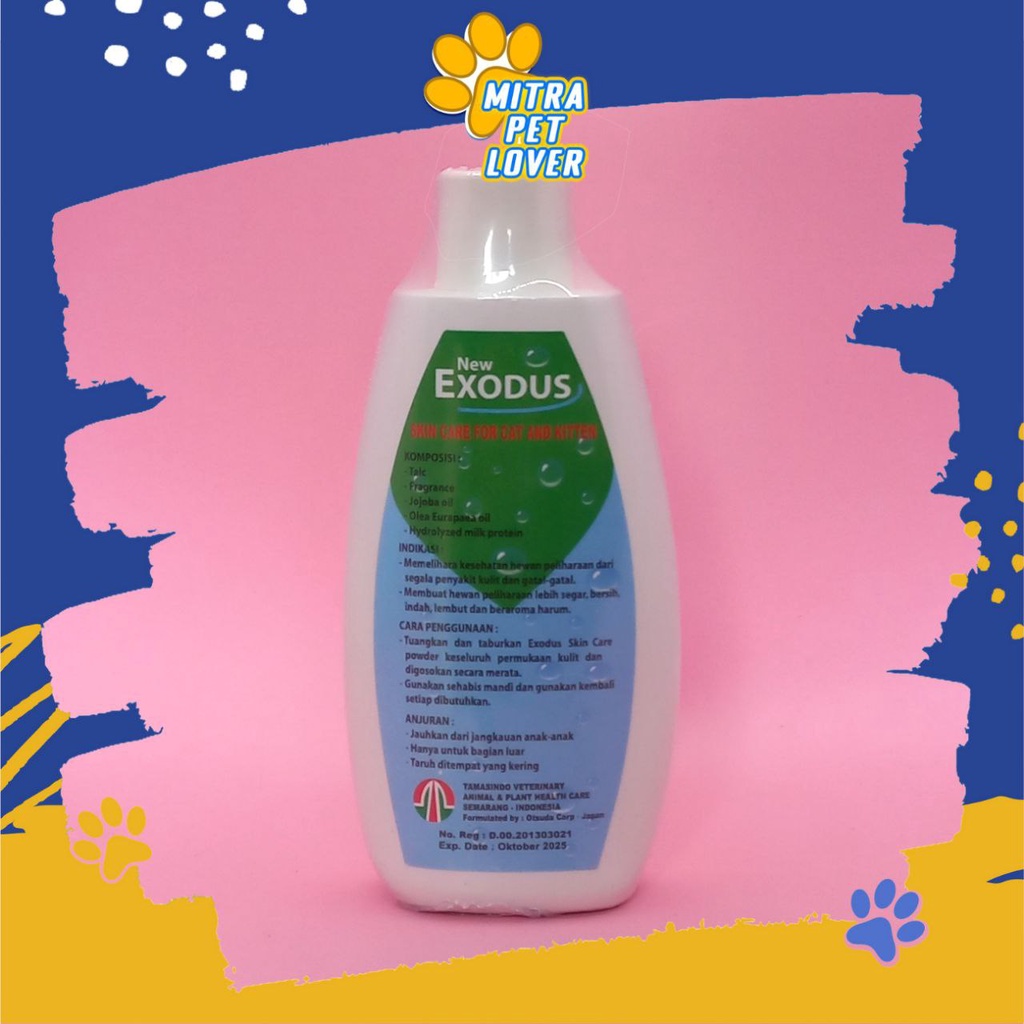 BEDAK KUCING - EXODUS TALK POWDER BUBUK ANTI FLEA KUTU CAPLAX TICK CAT 100 GRAM ORIGINAL PET ANIMAL PLANTS HEALTHCARE AND VETERINARY TAMASINDO OBAT PERAWATAN KESEHATAN DAN VITAMIN TUMBUHAN TANAMAN HIAS TERNAK HEWAN BINATANG PELIHARAAN MITRAPETLOVER