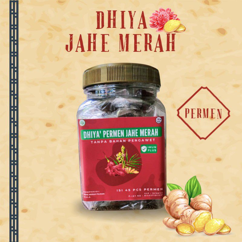 Permen Jahe Merah - Dhiya Herbal - Banyak Manfaat
