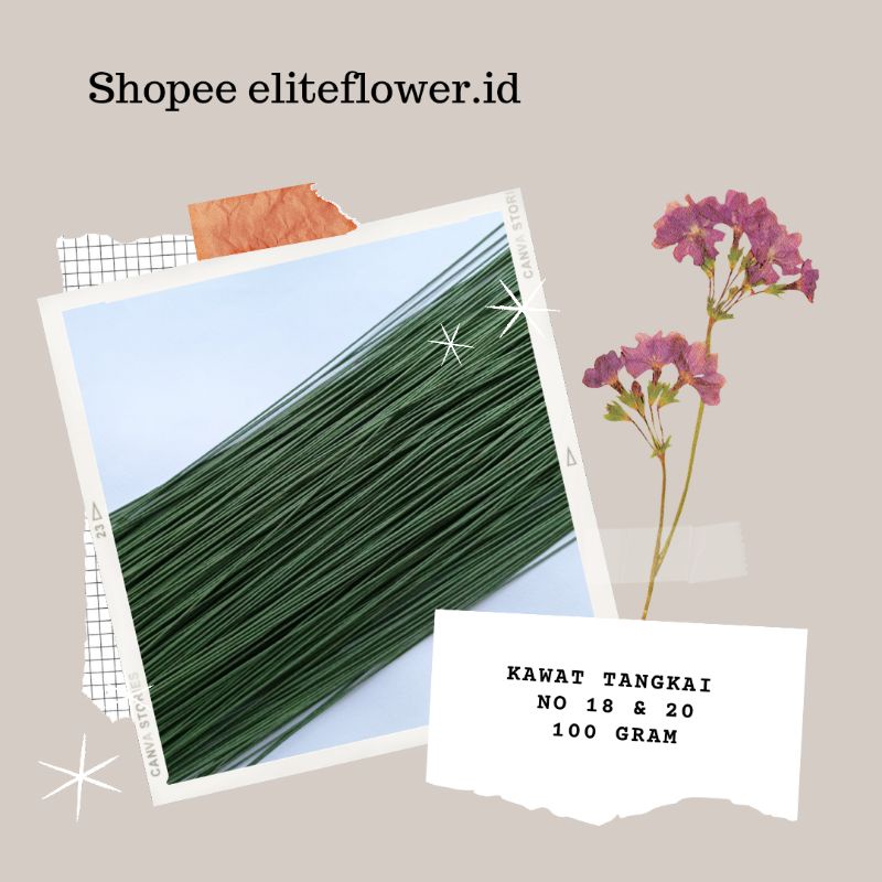 kawat tangkai / tangkai bunga / kawat hijau