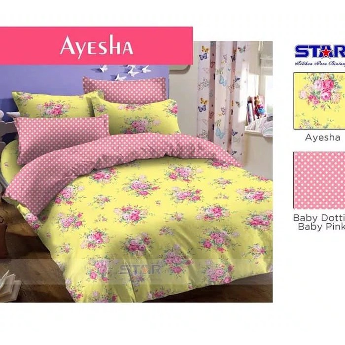 Sprei STAR Ayesha Ukuran 160x200x40