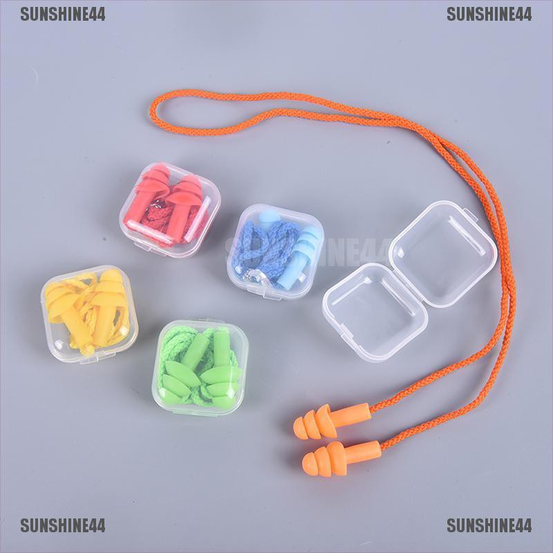 (SUNSHINE44) Earplug Silikon Peredam Suara Untuk Berenang / Tidur