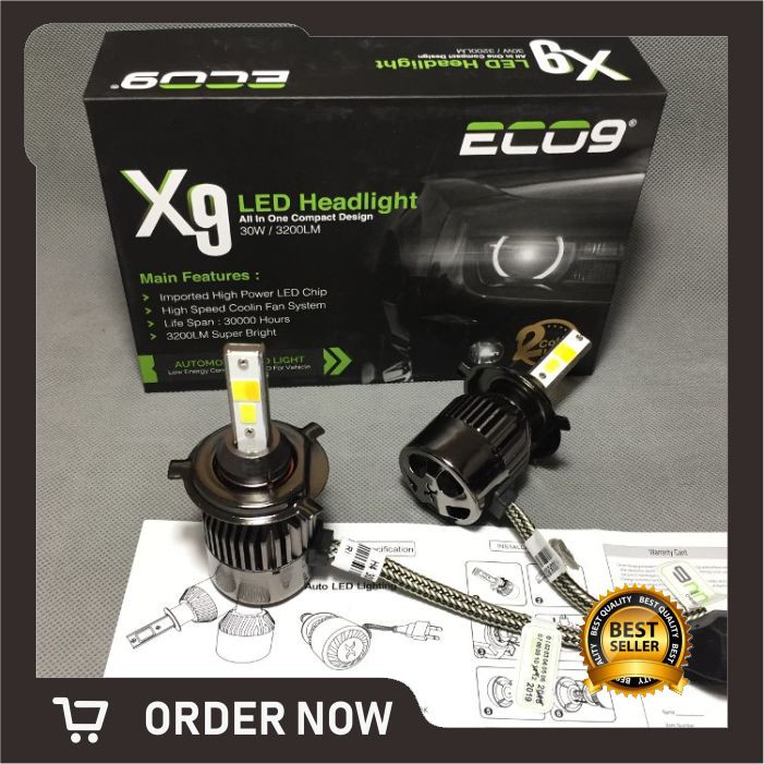 lampu led h4 30watt  bisa 3warna eco9 luminos