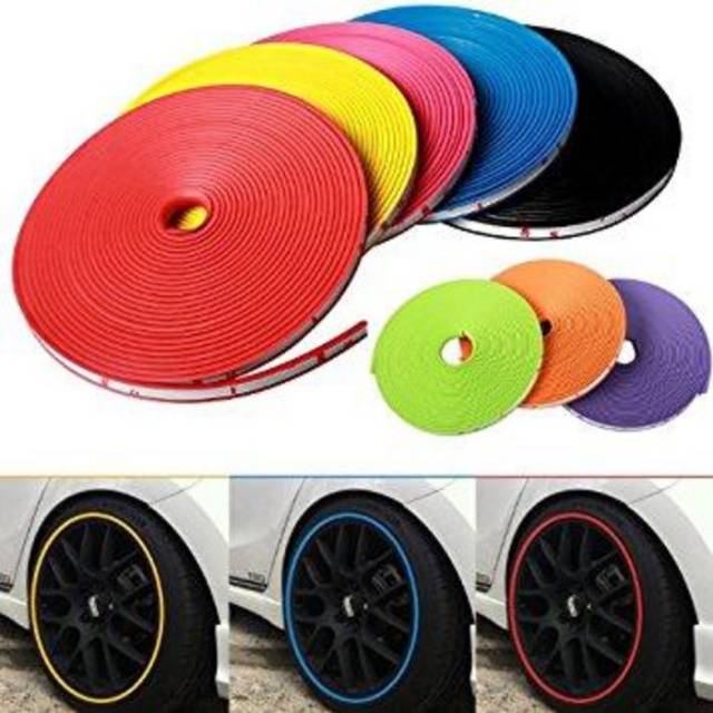 lis velg ban mobil motor wheel list protector MERAH SAJA