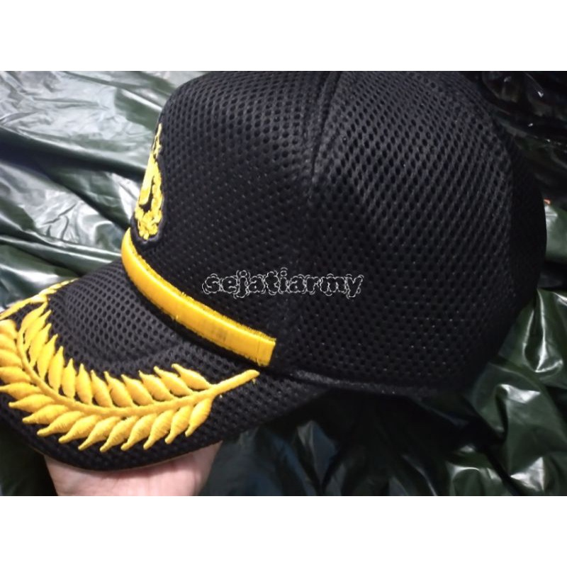 topi duouble mess polisi/topi padi polisi/topi polisi lis kuning