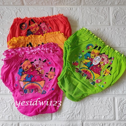 OBRAL 12 PCS CD Celana Dalam Anak Perempuan Cewek Lusinan Bon Pita Motif Kartun Bon Pita Murah Stabilo