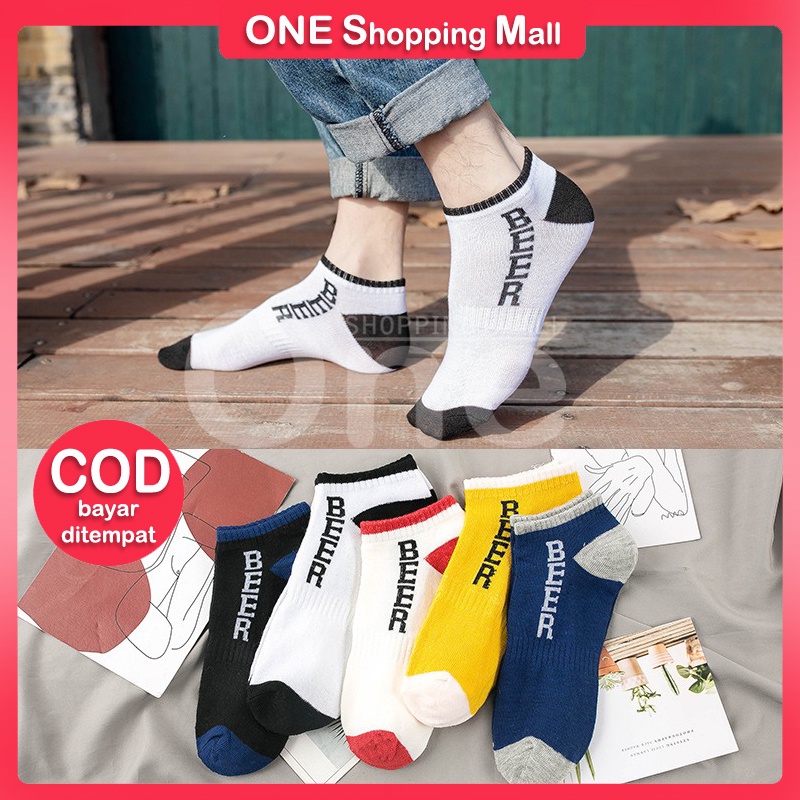 Kaos Kaki Pendek Cowok Pria Semata Kaki Ankle Socks Import Murah Motif OSM KK0010