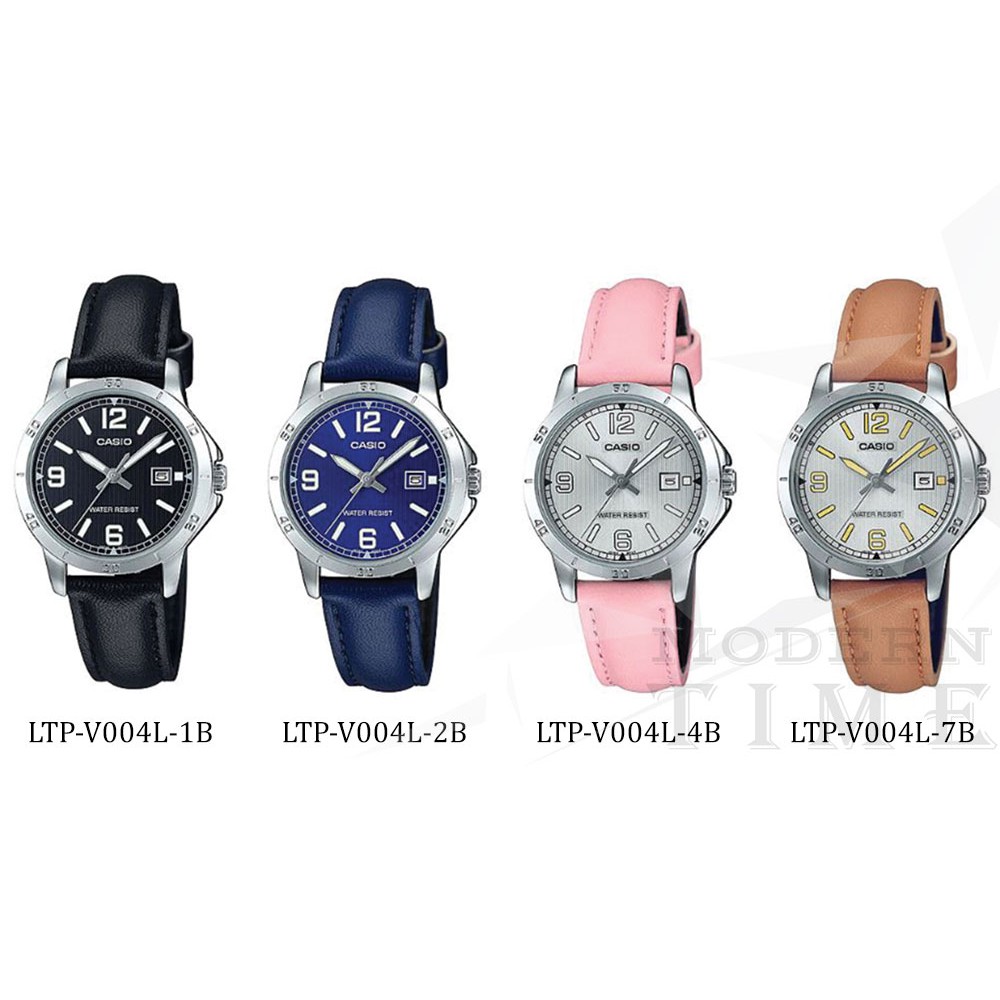 Casio Original LTP-V004L New Series (Luxurious And Glamorous) Jam Tangan Wanita - Kulit