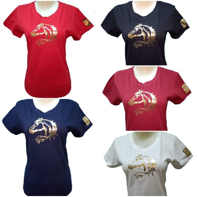  Kaos  Cewek T Shirt Oblong  Wanita Atasan Tumbler Tee Foil 