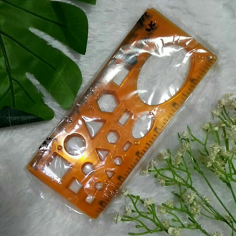 

Penggaris Gambar Bentuk Banyak Segitiga Persegi Panjang Bulat Lingkaran Hexagon Oval Inchi Ukuran