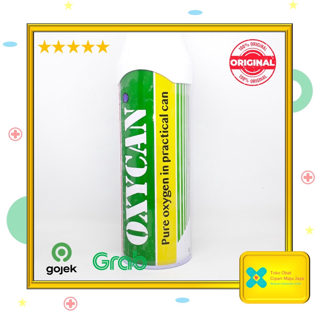 Jual Oxycan Green Kaleng Oksigen Portable Alat Bantu Pernapasan 500cc Shopee Indonesia 