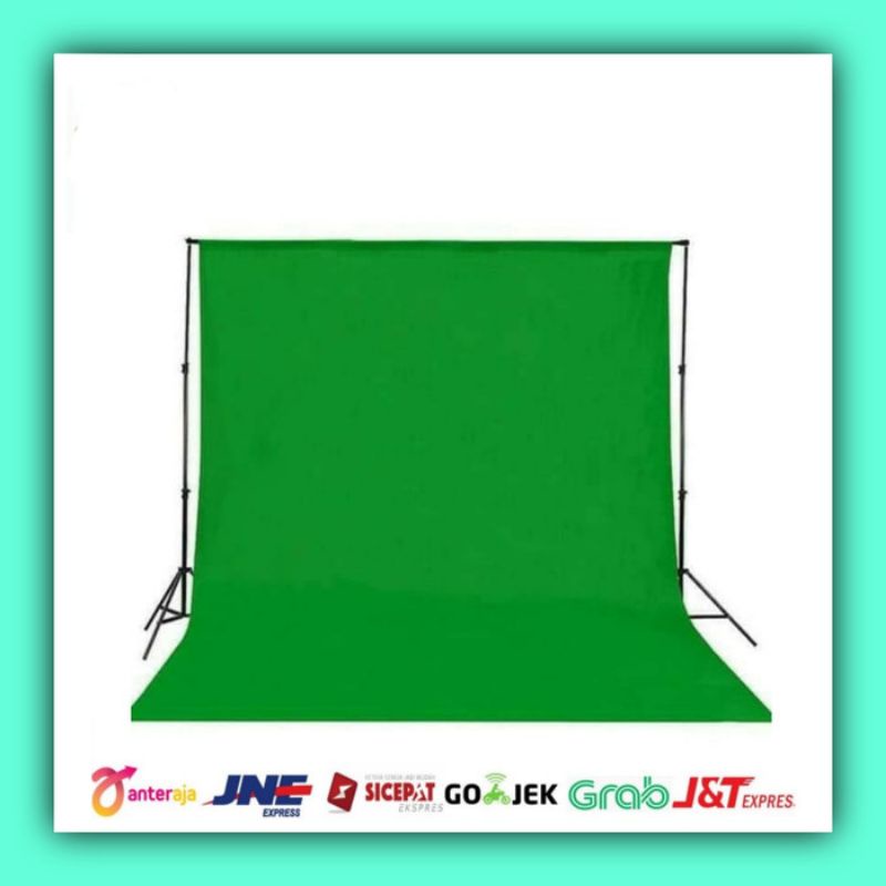 Background foto hijau (Green screen) 3 x 6 meter foto studio
