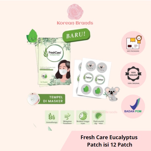 [Ready] Fresh Care Eucalyptus Patch isi 12 Patch - FreshCare Sticker Minyak Kayu Putih