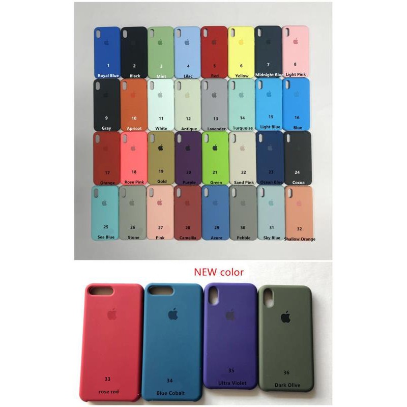 IPHONE 7 / 8 SILICONE CASE ORIGINAL HARD CASING SOFT Lengkap Warna Part 2