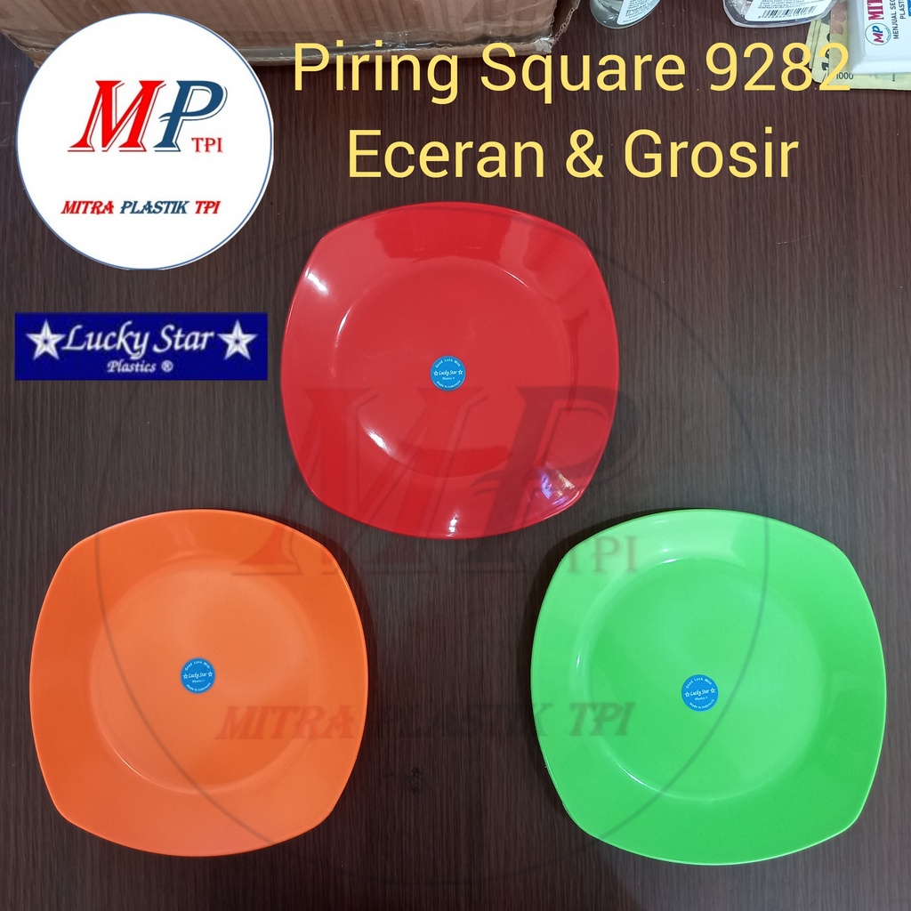 Piring Makan Square Lucky Star / Piring Square Lucky Star
