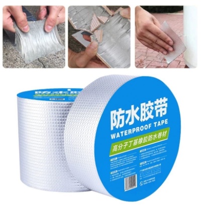 Lakban Tambal Anti Bocor Aluminium Foil Tape Tahan Panas Waterproof