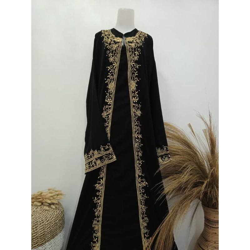 mukena sholat blus arab Bordir emas cocok untuk seserahan Abayasholat MukenaSeserahan