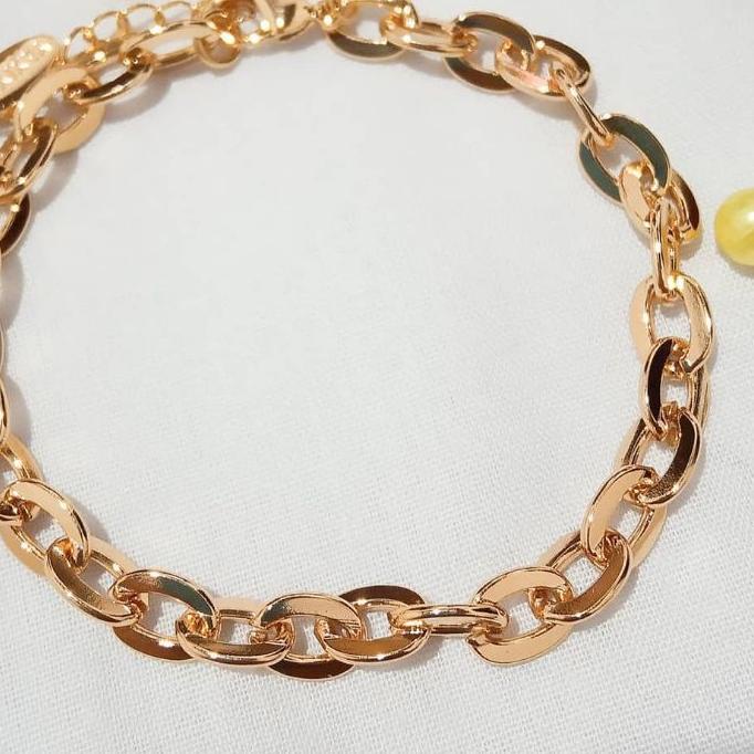 ✤ GELANG RANTAI BOLA TERBARU GELANG WANITA ADUHAI LAPIS EMAS IMITASI ►