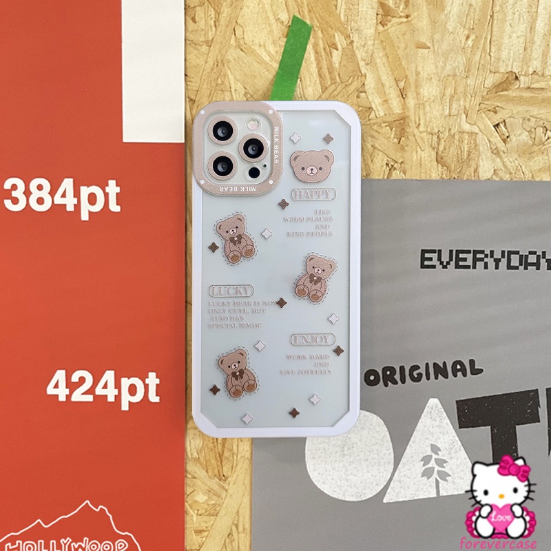 Soft Case Tpu Motif Boneka Beruang Untuk Iphone X 7 8 Plus 6 6S Plus Xr 11 12 13 Pro Max Xs Max SE 2020