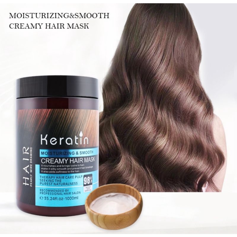 PROFESIONAL SALON/MASKER RAMBUT KERATIN/AMPUH ATASI RONTOK KETOMBE/ HALAL BPOM/TREATMENT/ lae sa luay-2