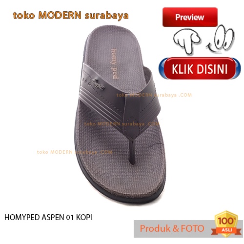 HOMYPED ASPEN 01 KOPI sandal pria casual sandal sopan jepit