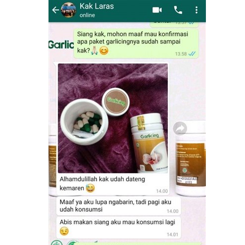 Garlicing - Ekstrak Bawang Putih Dayak Herbal Turunkan Kolesterol Kolestrol Cegah Kanker Diabetes Diabet Asam Urat Sehatkan Jantung Kendalikan Tekanan Darah Isi 30 Kapsul