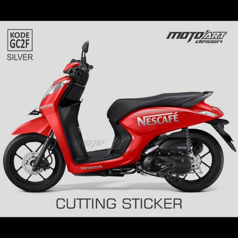 Cutting sticker Honda Genio motif Nescafe