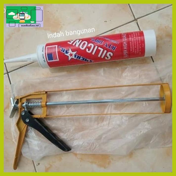 

R4E5Et- Lem Silicone Silikon + Tembakan 1 Set / Lem Silikon Kaca Siap Pakai Fyhf7T-