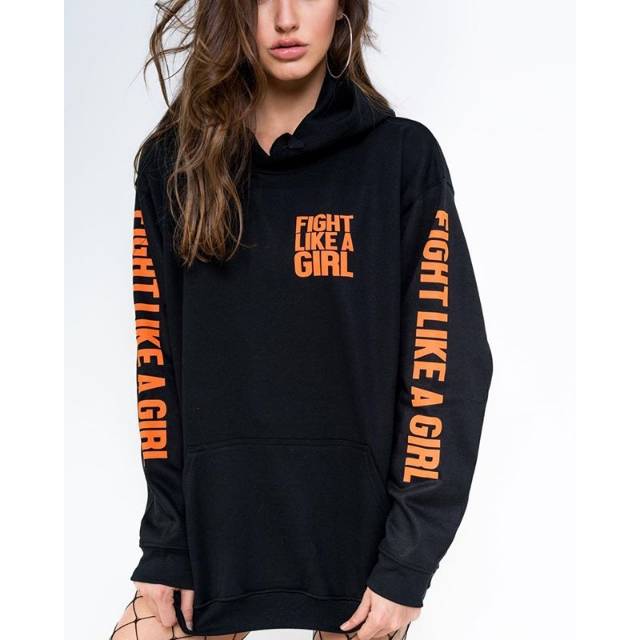 fight like a girl hoodie