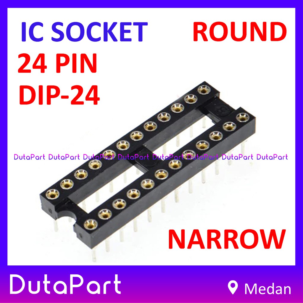 Socket IC 24 PIN 24PIN Round Bulat Adapter Soket DIP-24 DIP24 24P