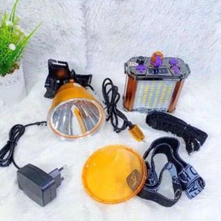 Senter Kepala Kiseki 150 Watt CK-958+ Dengan Aki Bisa Lampu Dan Power Bank Super Terang Senter Kiseki / Senter Kepala 150W Bonus Lensa Kuning