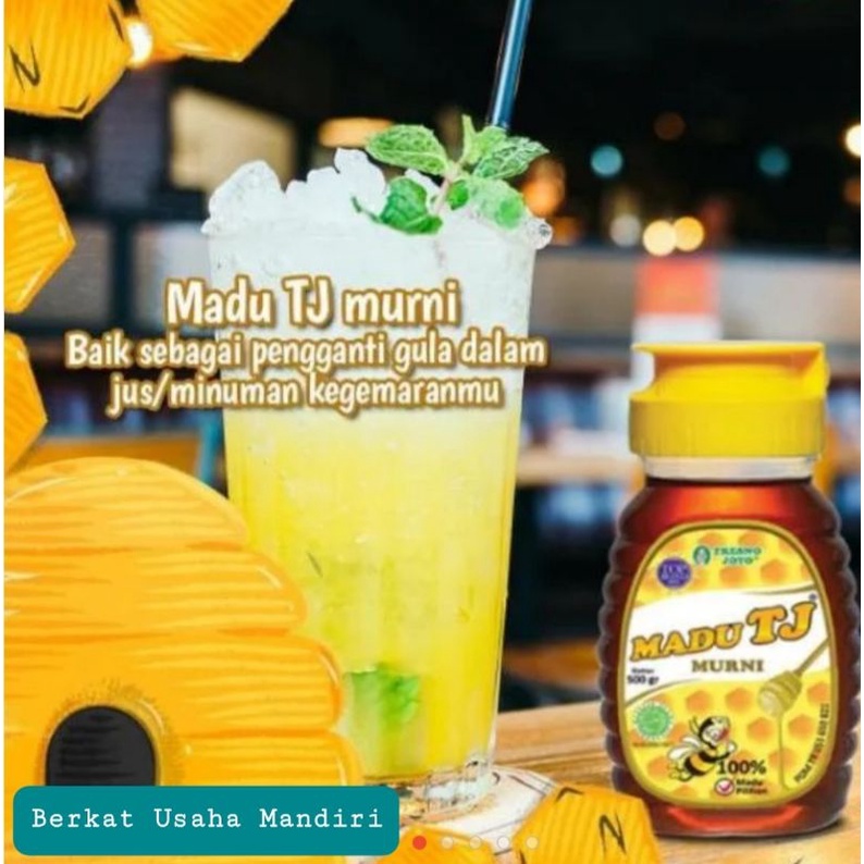 Madu Tj MURNI 100% Madu Alami kemasan botol Anti Tumpah (Tj lock)