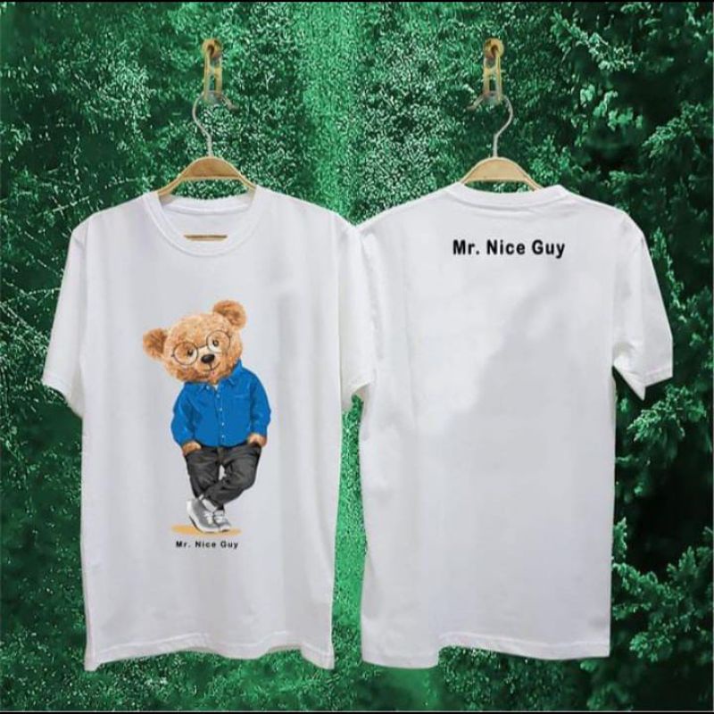 KAOS SIMPEL UNISEX LENGAN PENDEK TEDDY BEAR