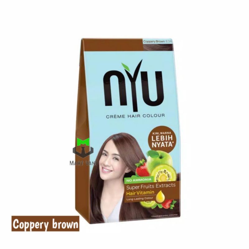 NYU CREME HAIR COLOUR BOX COPPERY BROWN (Semir rambut)