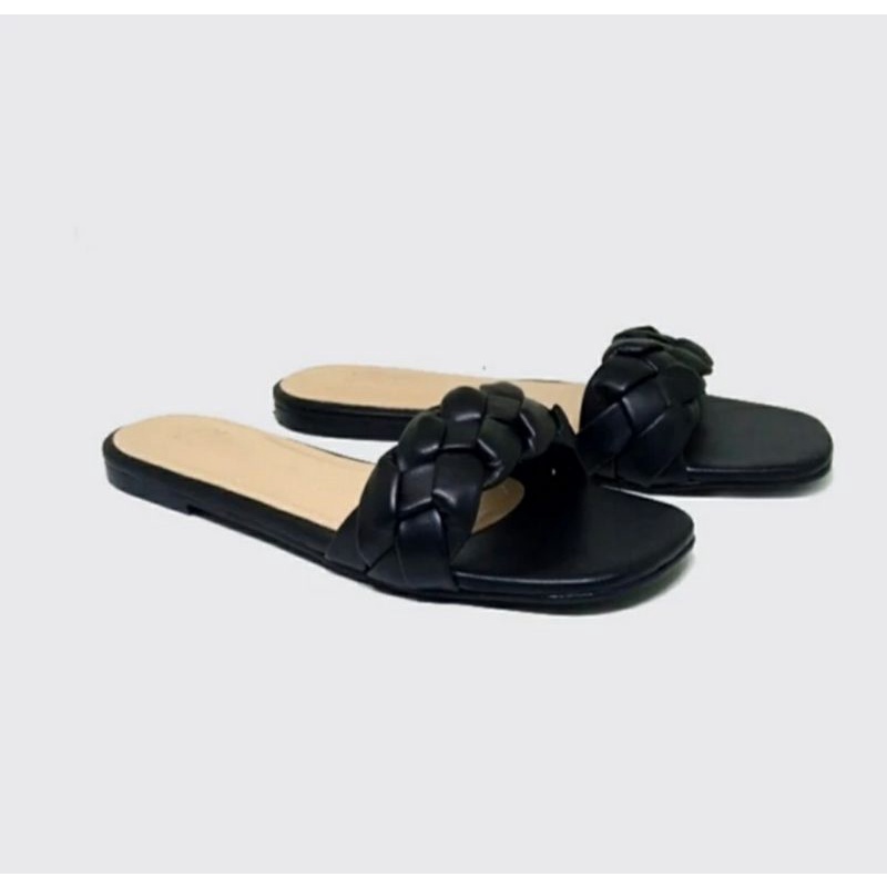 Sandal Teplek Koreaan Sage Ukuran Besar 41.45 Sendal Kepang big size JUMBO Slop Cantik Oversize Original