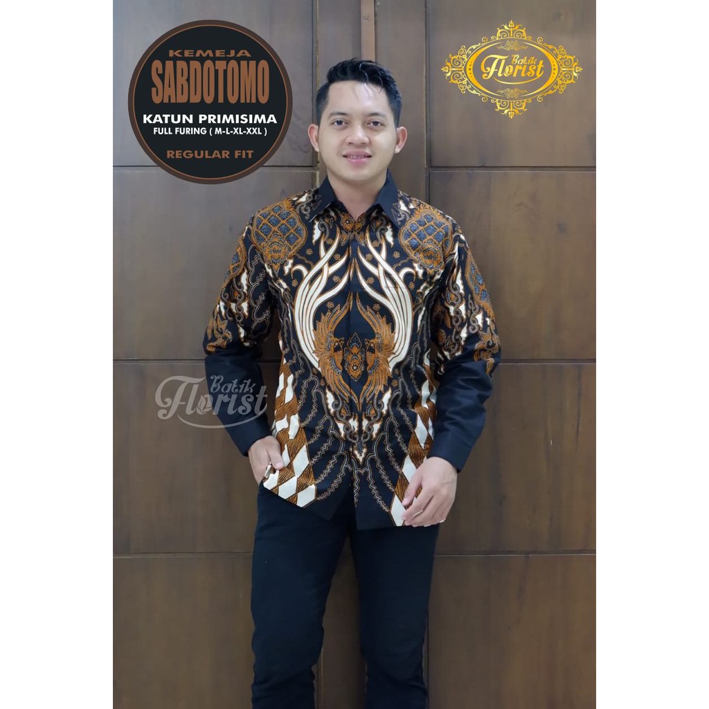 SABDOTOMO Kemeja Batik Pria Full Furing Katun Primisima