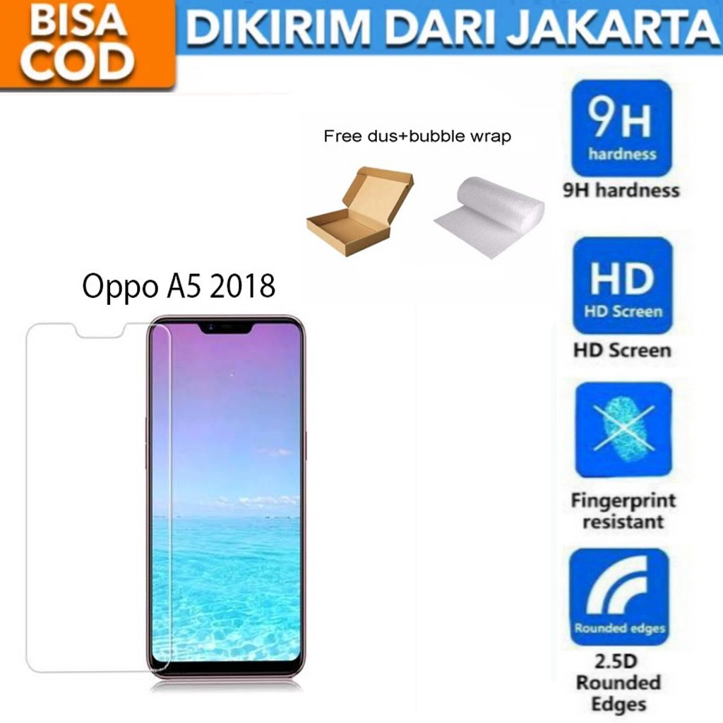 Oppo A5 2018 Tempered Glass Screen Protector Anti Gores