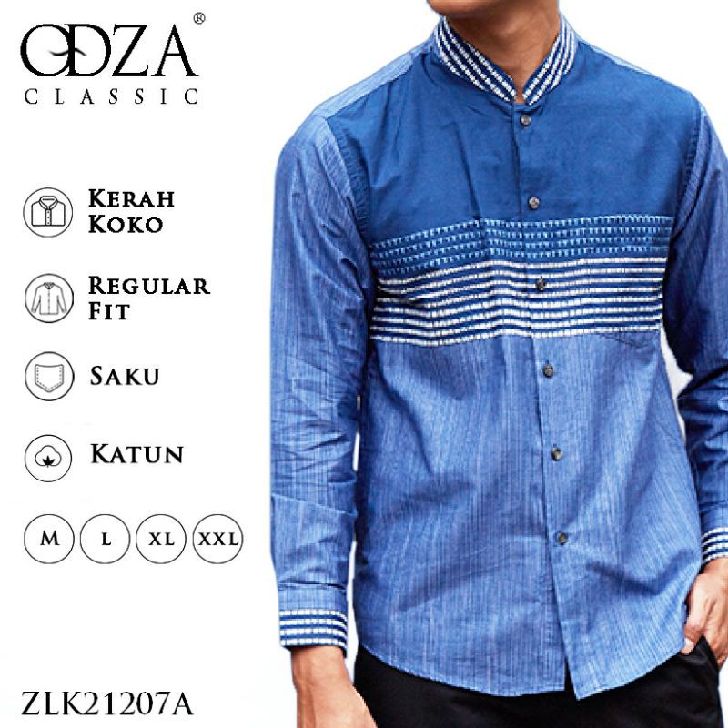 Baju Kemeja KOKO pria slimfit keren lengan panjang