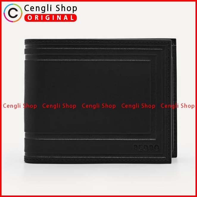 DOMPET KULIT PRIA PEDRO ORIGINAL BRANDED HITAM PM057